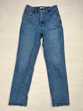 Madewell The Momjean Blue Straight Leg Women’s 25 High Rise